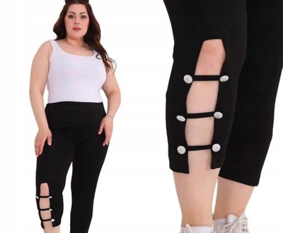 ORYGINALNE LEGGINSY CZARNE Z WYSOKIM STANEM 42 XL 2XL