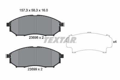 TEXTAR 2369801 ZAPATAS DE FRENADO  