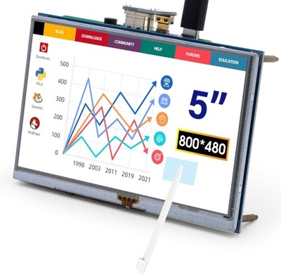 Wyświetlacz dotykowy LCD 5" (B) do Raspberry Pi z HDMI