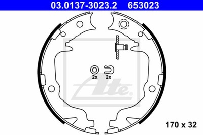 КОЛОДКИ ТОРМОЗНЫЕ ATE 03.0137-3023.2