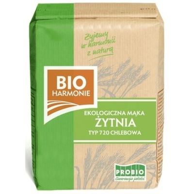 Mąka Żytnia Typ 720 Chlebowa Bio 1kg Bioharmonie