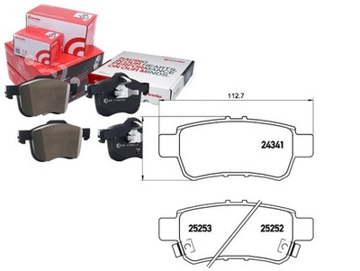 КОЛОДКИ ТОРМОЗНЫЕ HONDA CR-V III 07- ЗАД BREMBO