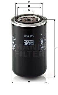 FILTRO COMBUSTIBLES MANN WDK925  