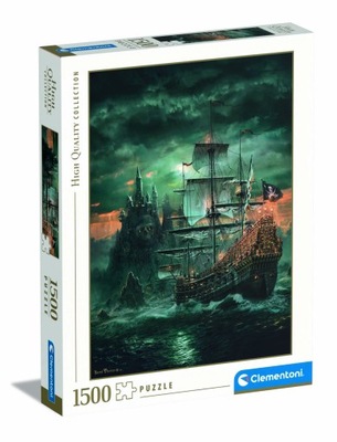 CLEMENTONI PUZZLE THE PIRATE SHIP STATEK 1500