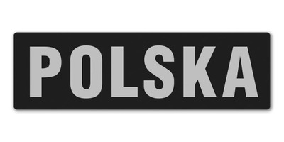 Emblemat POLSKA odblaskowy na rzepie 13 x 5 cm