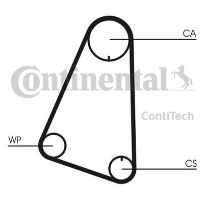 CONTITECH РЕМЕНЬ ГРМ VW 0,9-1,3 CT633