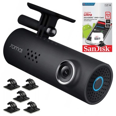 KAMERA 70MAI 1S DASH CAM OPTYKA SONY + KORTA 64 GB 