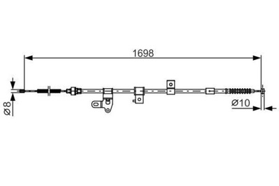 CABLE FRENOS DE MANO PRZOD/SRODEK (1698MM) TOYOT  