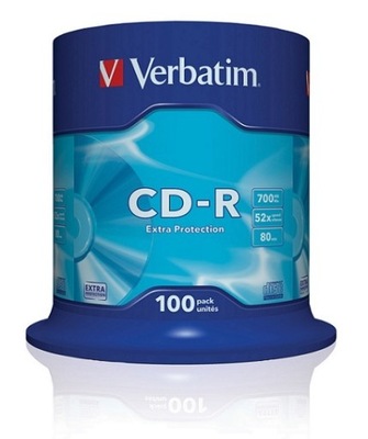 CD-R Verbatim 700MB x52 100 szt. CAKE