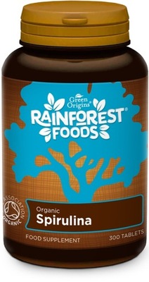 SPIRULINA BIO Ekologiczna tabletki 300 szt x 500 mg Rainforest Foods