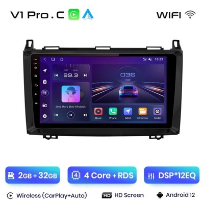 RADIO PARA MERCEDES GASOLINA W169 W245 B200 W906 2 GAS-GASOLINA 32 GAS-GASOLINA CARPLAY ANDROID WI  