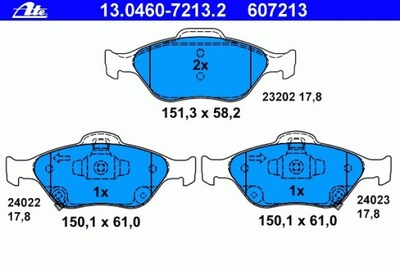 КОЛОДКИ ТОРМОЗНЫЕ ПЕРЕД TOYOTA YARIS 2006-