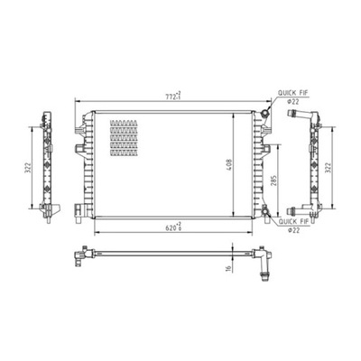 CHLODNICA, SISTEMA DE REFRIGERACIÓN DEL MOTOR HART 623 812  