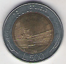 Italia 500 lira 1982