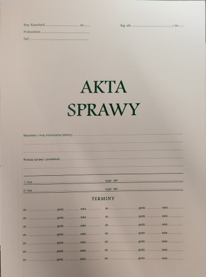 AKTA SPRAWY - Teczki tekturowe /bez loga -100szt.
