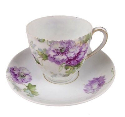 SECESJA / ANTYK PIĘKNA PORCELANOWA FILIŻANKA