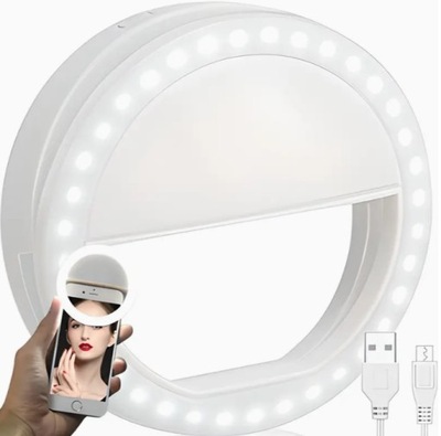 LAMPA SELFIE PIERŚCIENIOWA TELEFONU USB LED RING