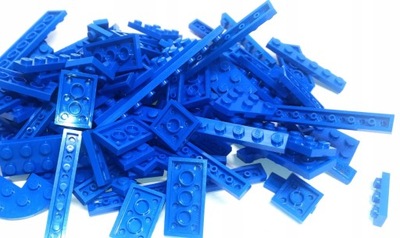 075. Lego niebieskie blue płaskie 100g MIX 0,1kg
