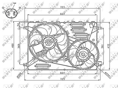 NRF 47755 WENTYLATOR, CHLODZENIE DEL MOTOR  