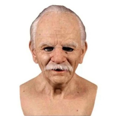 Realistyczna maska starego człowieka Maska