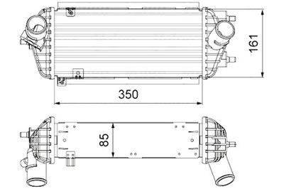 INTERCOOLER AUŠINTUVAS ORO ĮSIURBIMO HYUNDAI I40 I I40 I CW KIA 