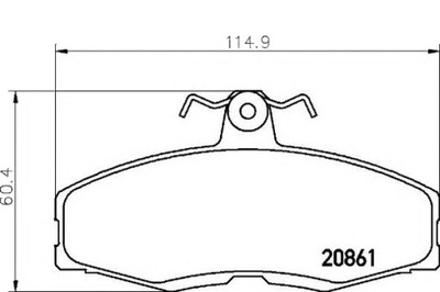 BREMBO КОЛОДКИ ТОРМОЗНОЙ SKODA FAVORIT, FELICIA