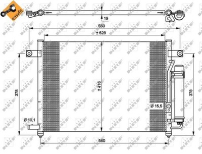 РАДИАТОР КОНДИЦИОНЕРА NRF 35767