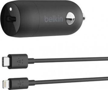 DISPOSITIVO DE CARGA DE AUTOMÓVIL BELKIN 1 PIEZA USB-C 3.6 A + CABLE LIGHTNING  