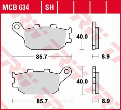 КОЛОДКИ ГАЛЬМІВНІ TRW SUZUKI GSX-S 1000 F FA (15-16) VTX 1300 S (03-08)