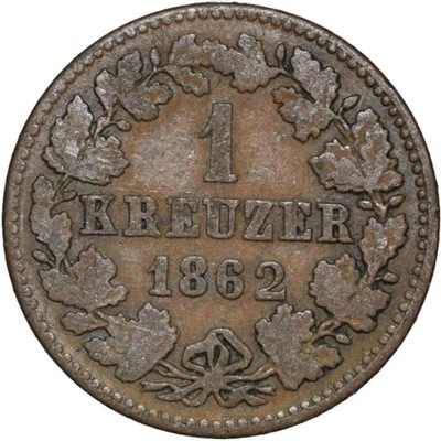 Nassau 1 kreuzer 1862