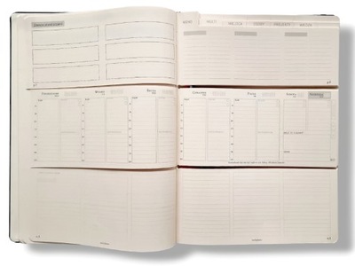 Multiplaner NIEDATOWANY 3 Planer Kalendarz Notatnik A4 XXL, edycja 2024