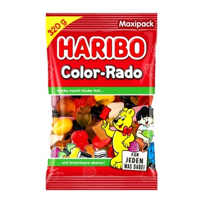 Haribo Color Rado Żelki Lukrecjowe 320 g z DE