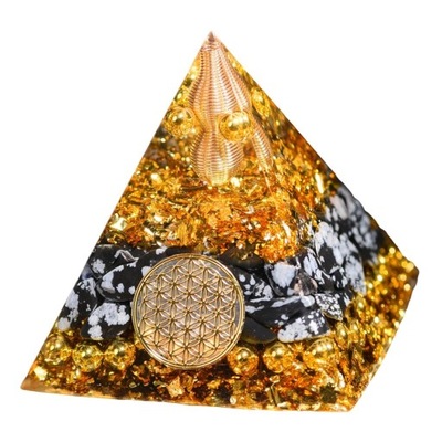 Kryształy na biurko Kamienie czakr Ozdoby Ochrona EMF Piramida orgonu A