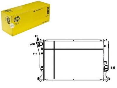 HELLA RADUADOR DEL MOTOR 164000R011 164000R021 2101  