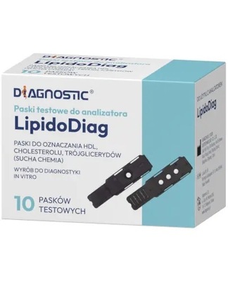 Paski testowe do analizatora LipidoDiag, 10 pasków