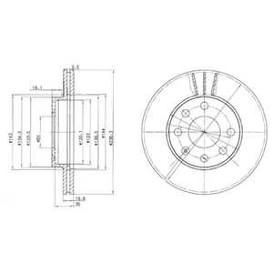 ГАЛЬМІВНІ ДИСКИ ГАЛЬМІВНІ ПЕРЕД DELPHI BG2278