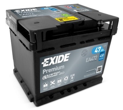 АККУМУЛЯТОР EXIDE PREMIUM EA472 P+ 47AH 450A 12V CENTRA