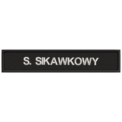 Imiennik Policyjny Nazwisko POLICJA identyfikator HAFTOWANY CZARNY