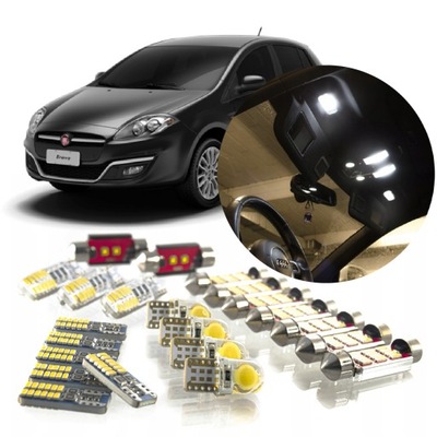 Лампочка led fiat bravo ii- набор освещение салона led vip wysoka фото №1