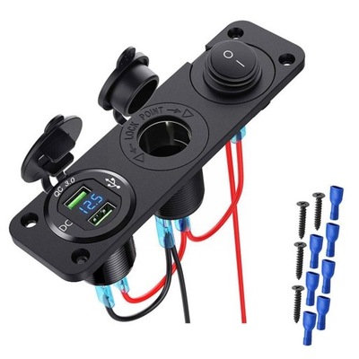 Do dual usb зарядное устройство автомобильная woltomierz przeł фото №1