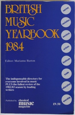BRITISH MUSIC YEARBOOK 1984 Barton