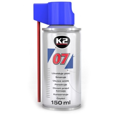 K2 07 Produkt wielozadaniowy 150 ML likwiduje piski smaruje czyści chroni