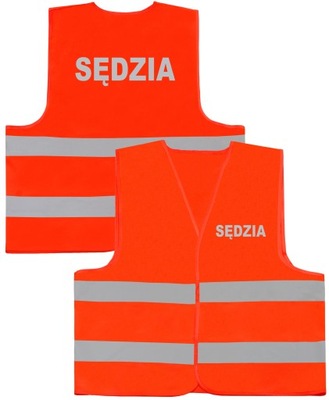 KAMIZELKA DROGOWA NADRUK ODBLASKOWY SĘDZIA - 4XL