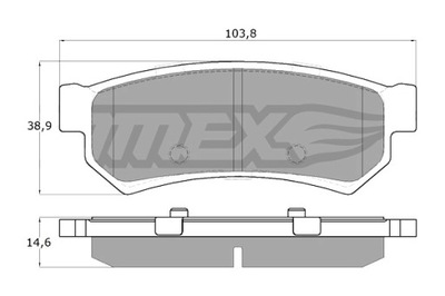 TOMEX BRAKES ZAPATAS DE FRENADO CHEVROLET LACETTI 05- PARTE TRASERA  