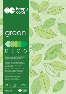 Blok Happy Color A4 20x170g DECO green