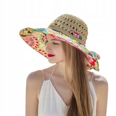 Czeski słomkowy kapelusz plażowy