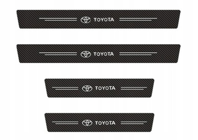 TOYOTA STICKERS PROTECTIVE ON BODY SILLS 4 PIECES CARBON  