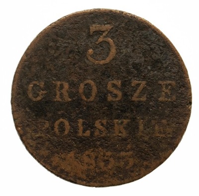 Mikołaj I 1825–1855, 3 grosze 1833 KG, Warszawa