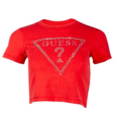 Top T-shirt GUESS Logo W1YQ33 K9Z21 Czerwony