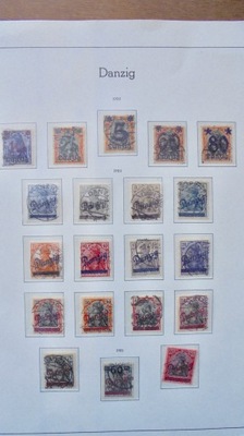 1920-1921 Gdańsk ładna KOLEKCJA znaczków kasowanych